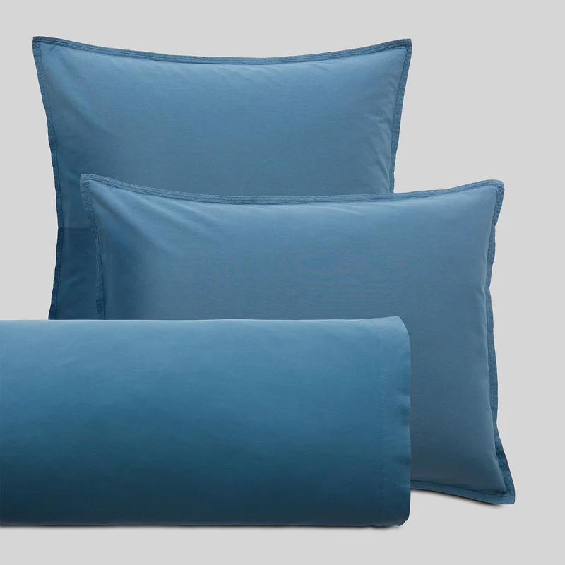 Funda de Almohada Algodón 43x185 Azul Oscuro | STON | Stonewash