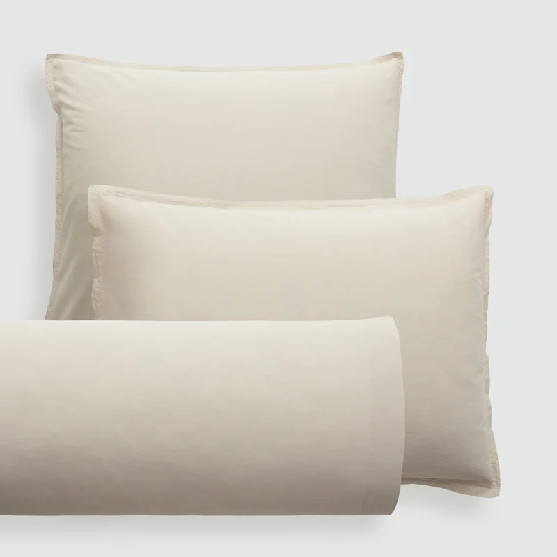 Funda de Almohada Algodón 65x65 Beige | STON | Stonewash