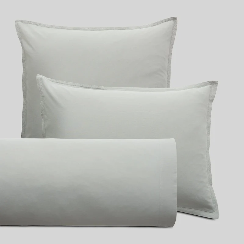 Funda de Almohada Algodón 65x65 Gris Claro | STON | Stonewash