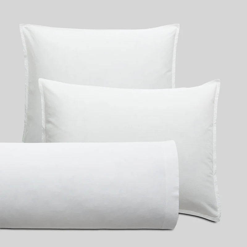 Funda de Almohada con Doble Pespunte 65x65 | STON | Blanca