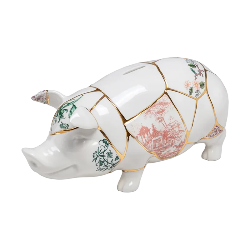 Hucha Cerdo Kintsugi