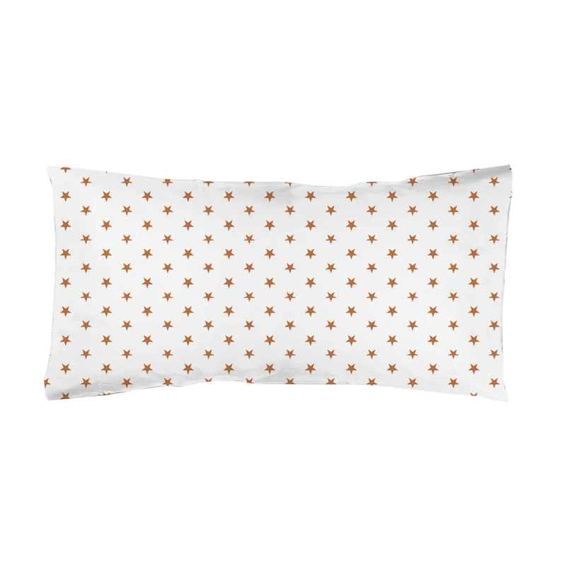 Funda Almohada Infantil Estampada Estrellitas Marrón