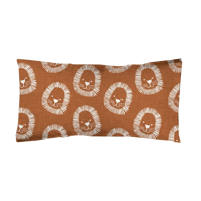 Funda Almohada Infantil Estampada Leoncio Marrón