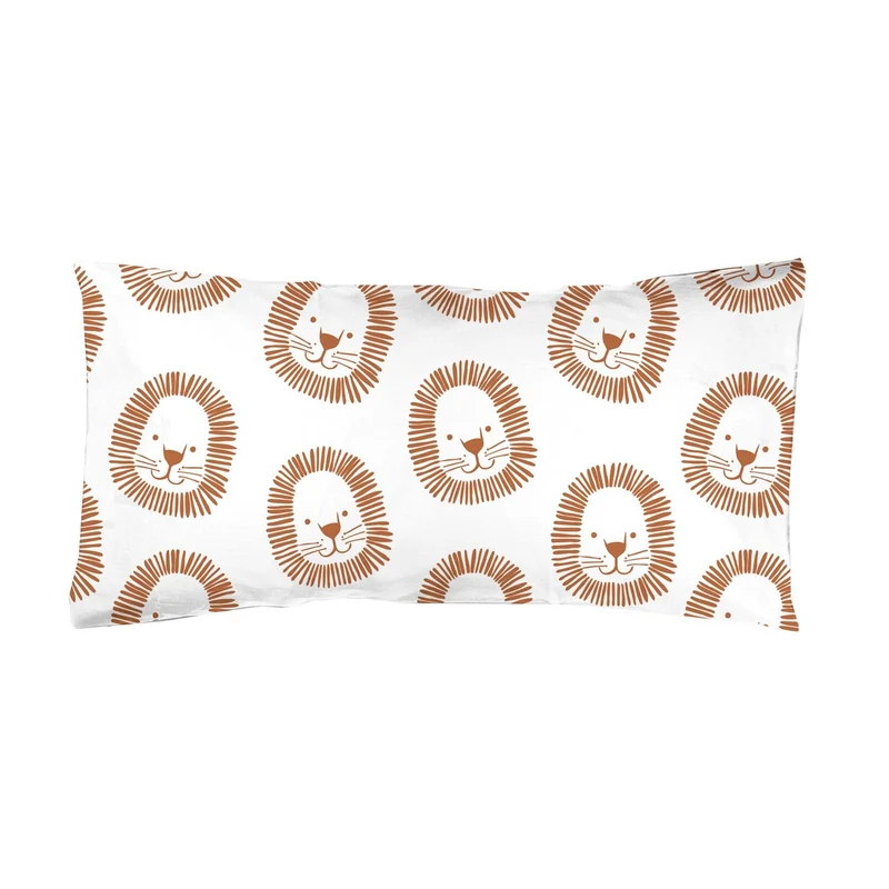 Funda Almohada Infantil Estampada Leoncio Blanco