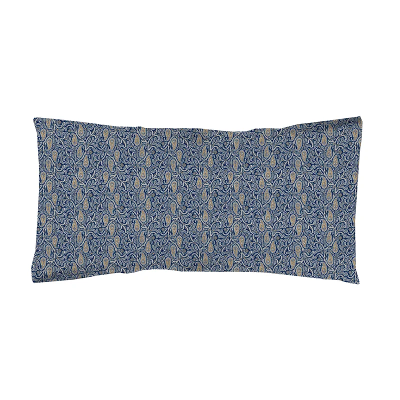 Funda almohada estampada Paisley Azul