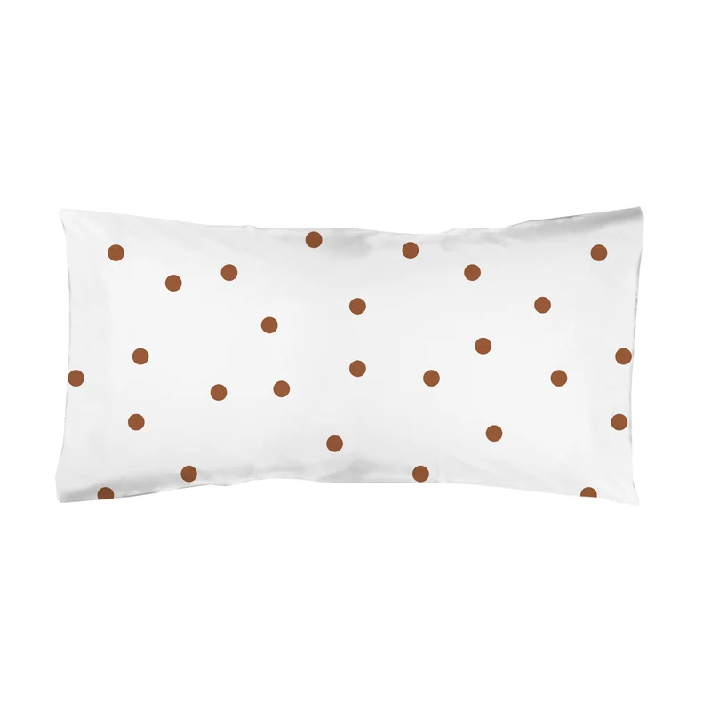 Funda almohada estampada Topos Marrón