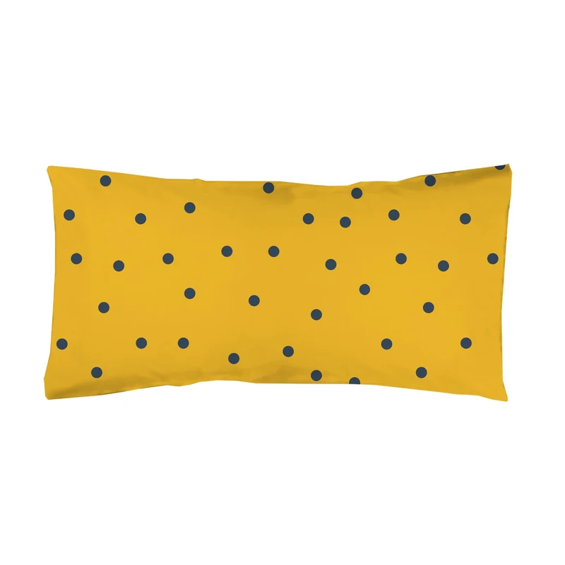 Funda Almohada Estampada Topo Azul-Amarillo