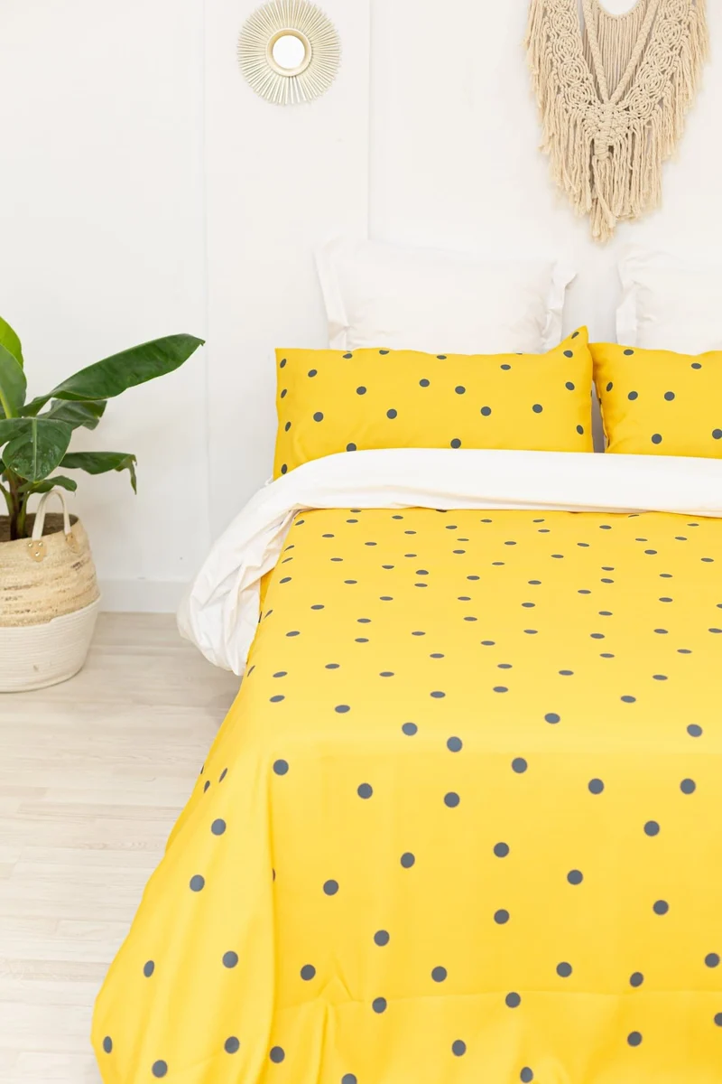 Funda nórdica Topos Azul-Amarillo