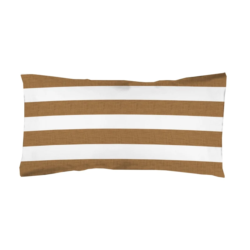 Funda almohada estampada Raya Marrón