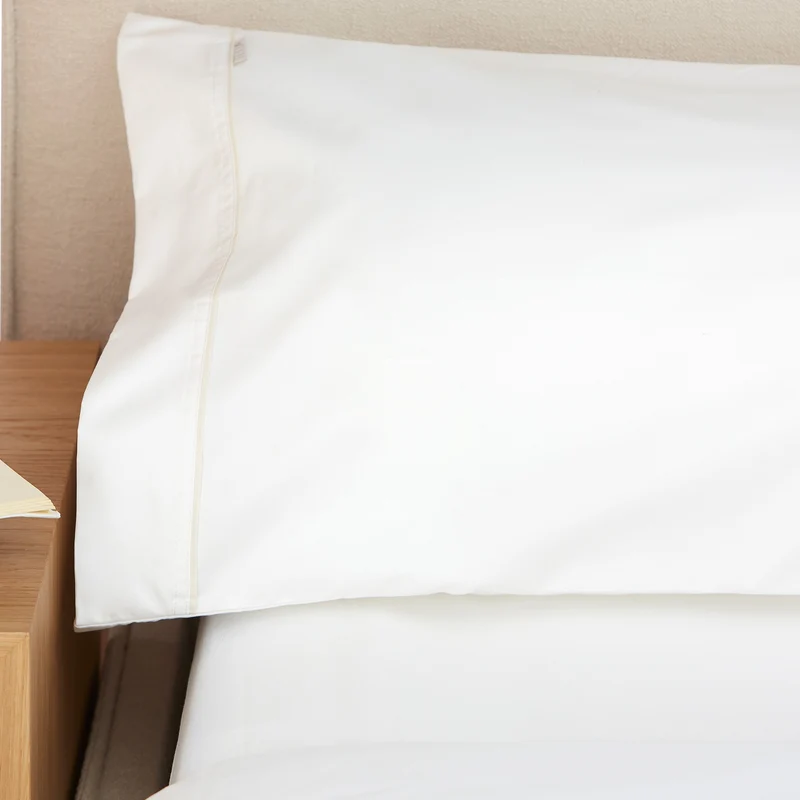 Funda de almohada algodón 600 hilos blanco