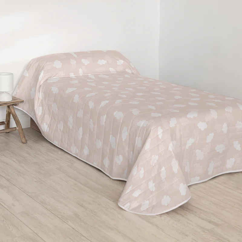 Clouds pink Colcha