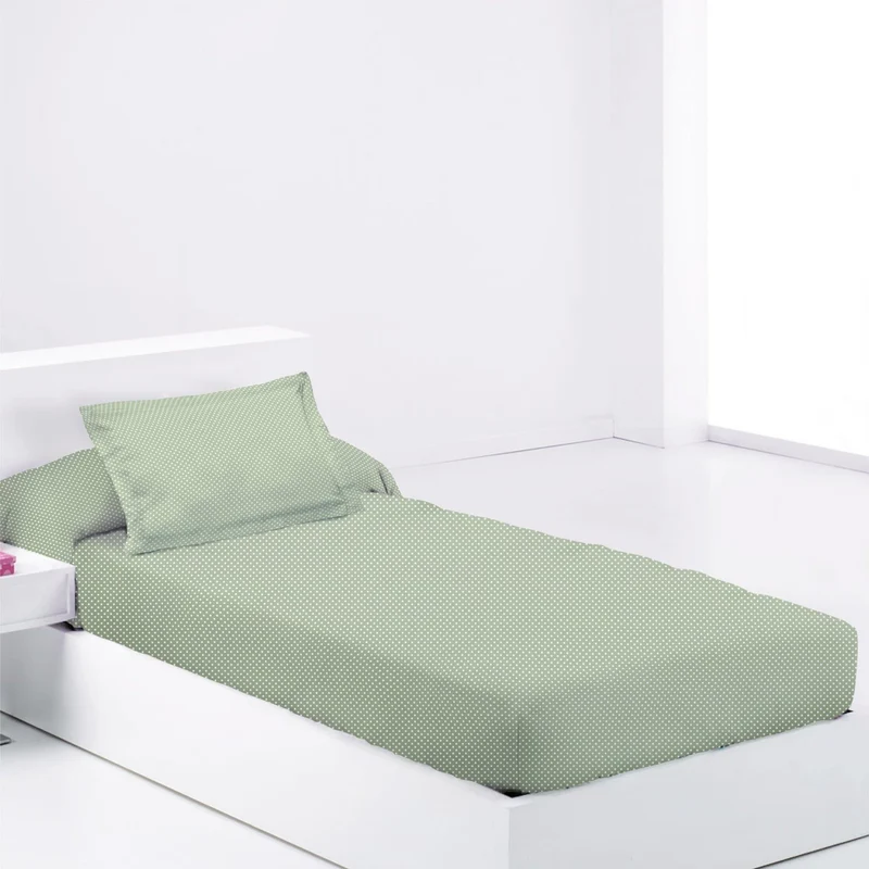 Colcha Ajustable Topos Verde
