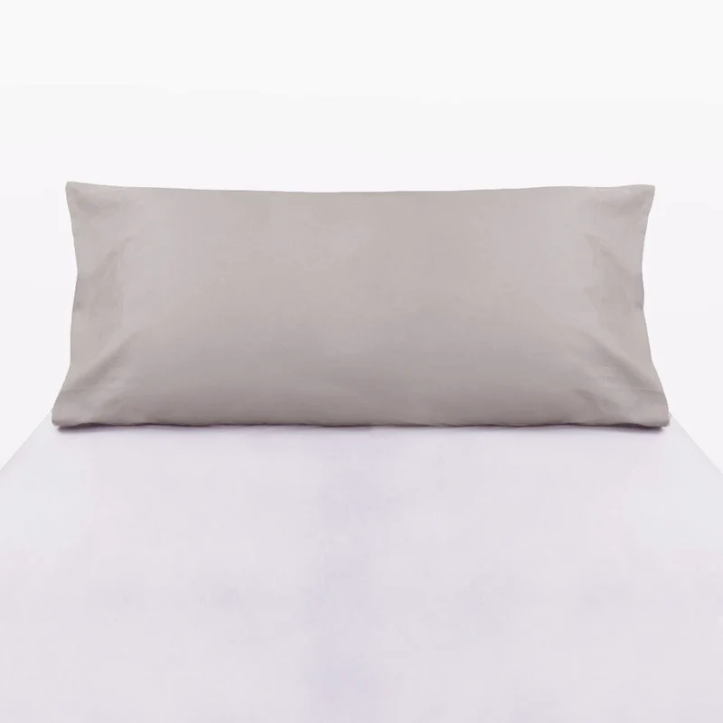 Funda almohada algodón percal 200 hilos beige