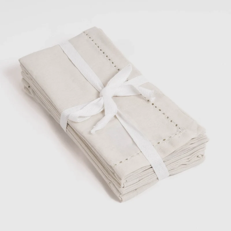 Set 4 Servilletas Liso Natural