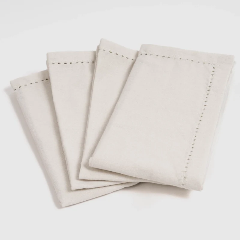 Set 4 Servilletas Liso Natural