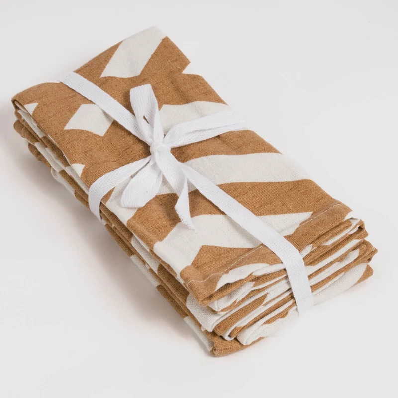 Set 4 Servilletas Nela Ocre