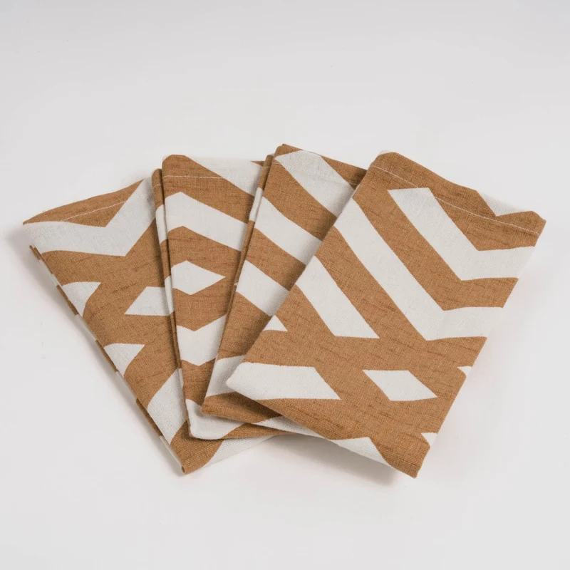 Set 4 Servilletas Nela Ocre