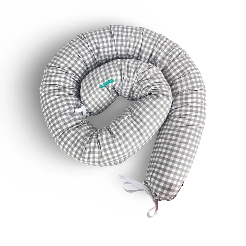 Rulo protector cuna Vichy Gris