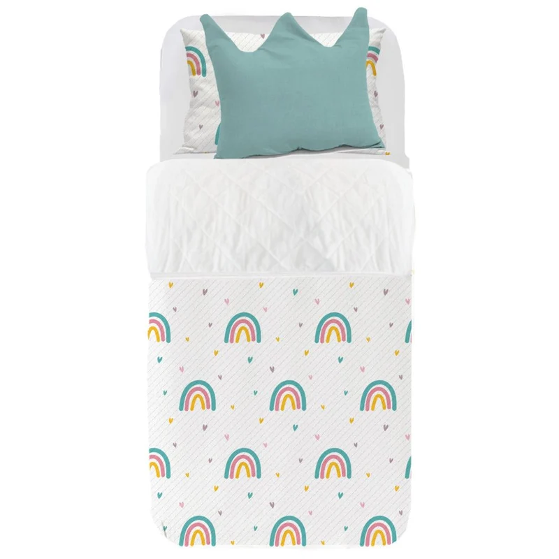 Colcha Ajustable Acolchada Bebé Magic Rainbows