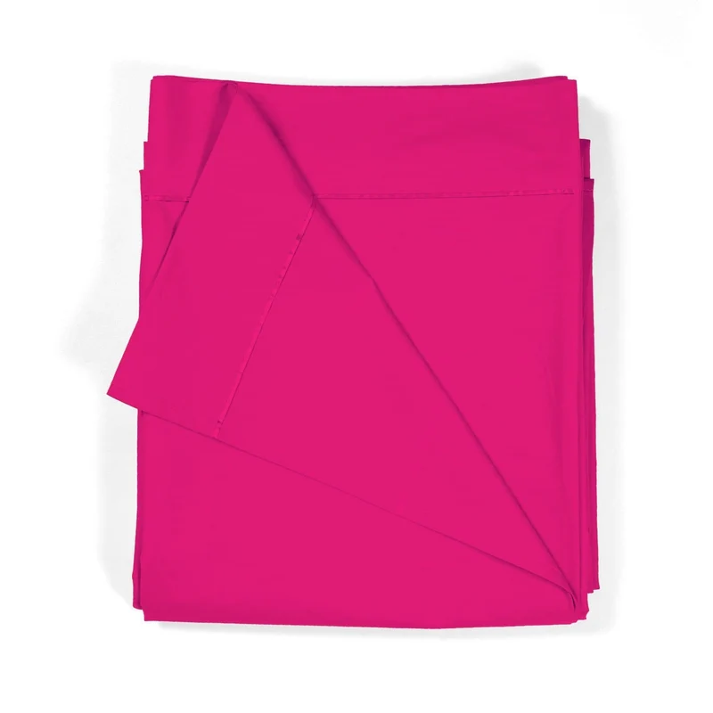 Sábana encimera Algodón Percal de 200 hilos Fucsia
