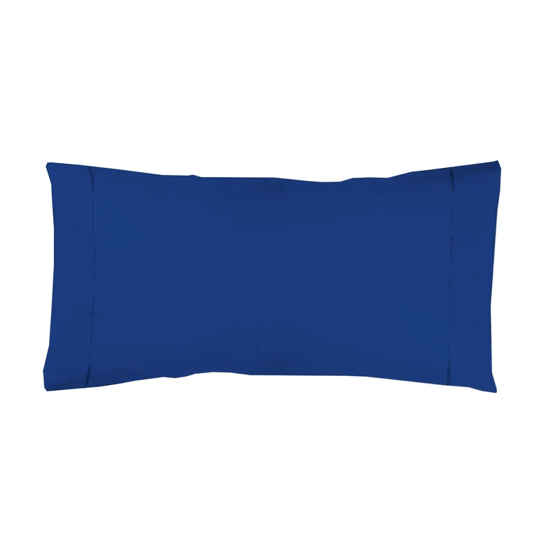 Funda almohada Algodón Percal de 200 hilos Azul Mediterráneo