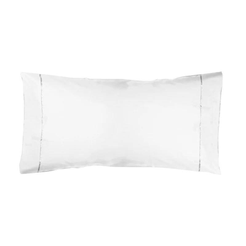 Funda almohada Algodón Percal de 200 hilos Blanco