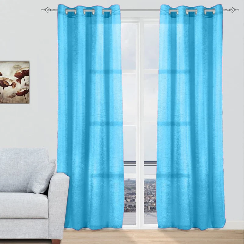Cortinas modernas translucidas - Turquesa
