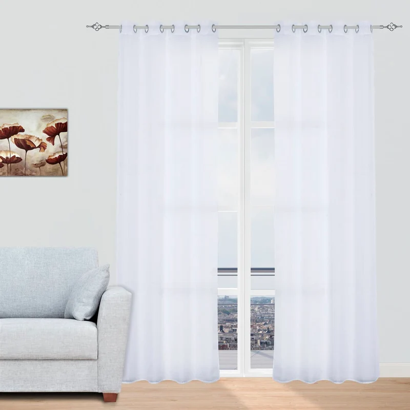 Cortinas modernas translucidas - Blanco