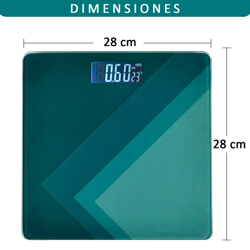Báscula de Baño Digital ultrafina de vidrio templado para el baño con sensores de alta precisión, tecnología step-on y pantalla LCD