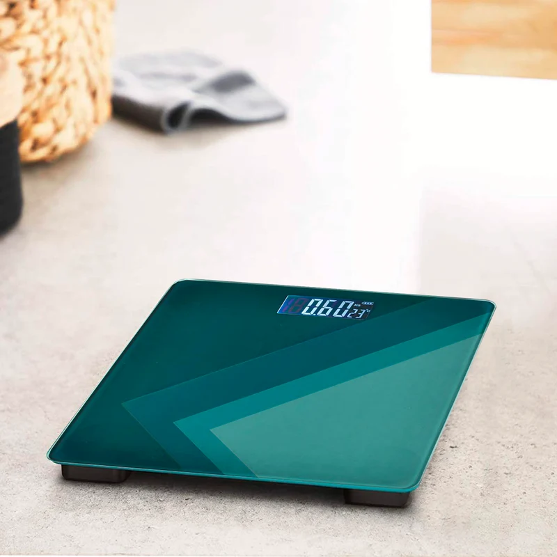 Báscula de Baño Digital ultrafina de vidrio templado para el baño con sensores de alta precisión, tecnología step-on y pantalla LCD
