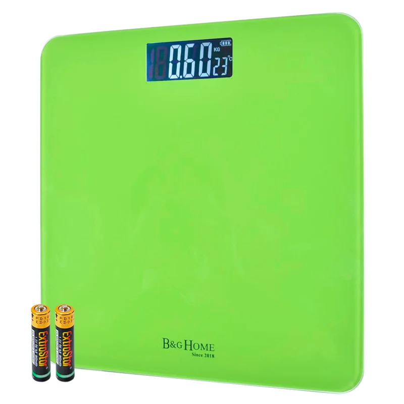 Báscula de Baño Digital ultrafina de vidrio templado para el baño con sensores de alta precisión, tecnología step-on y pantalla LCD
