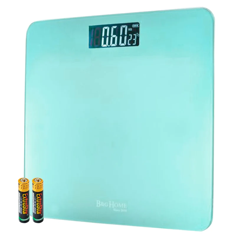 Báscula de Baño Digital ultrafina de vidrio templado para el baño con sensores de alta precisión, tecnología step-on y pantalla LCD