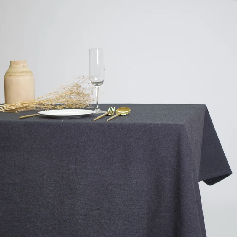 Mantel cotton carbón