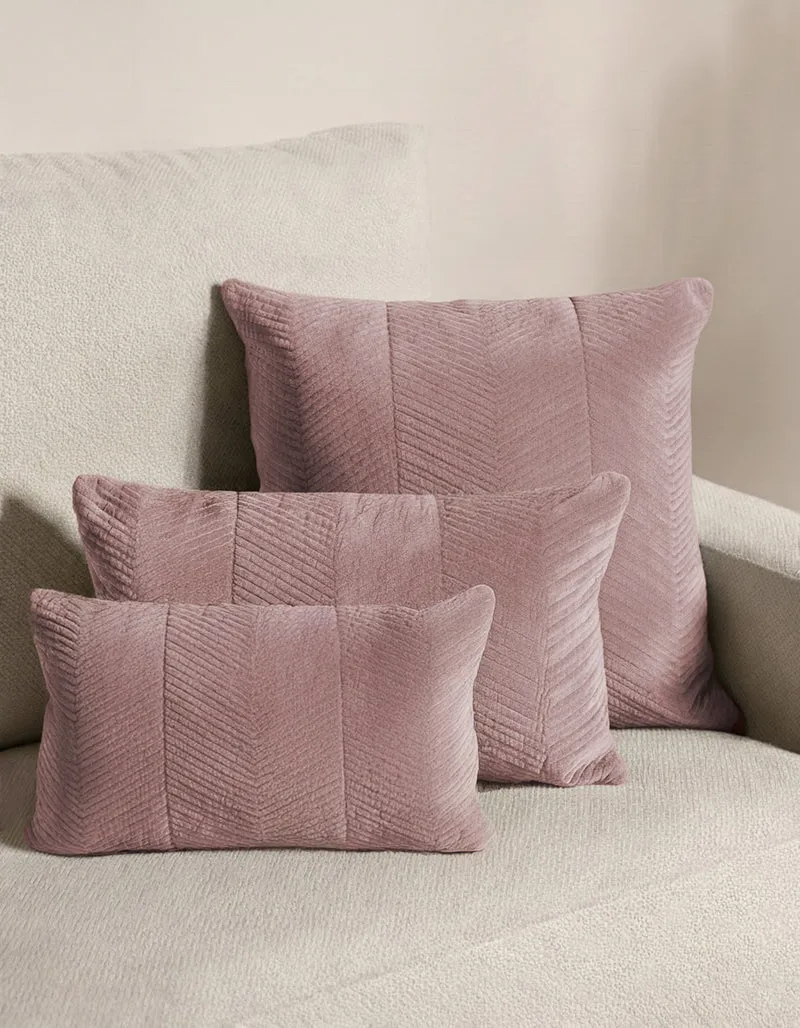 Cojín terciopelo algodón Hungria Rosa Keike