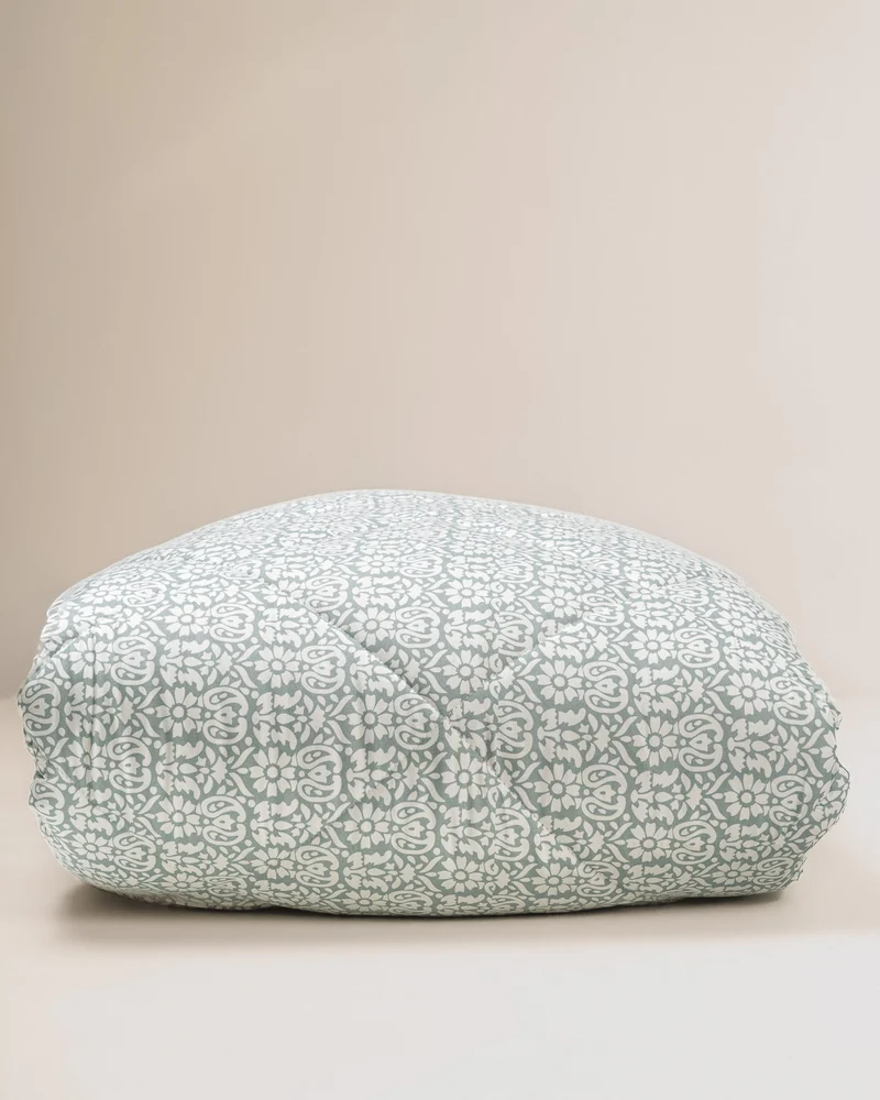 Edredón estampado Matilde Verde Seco