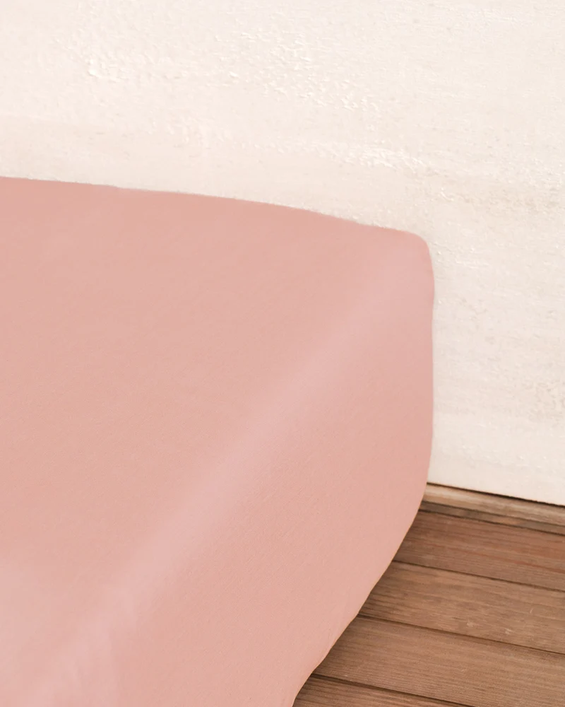 Sábana bajera 100% algodón rosa keike