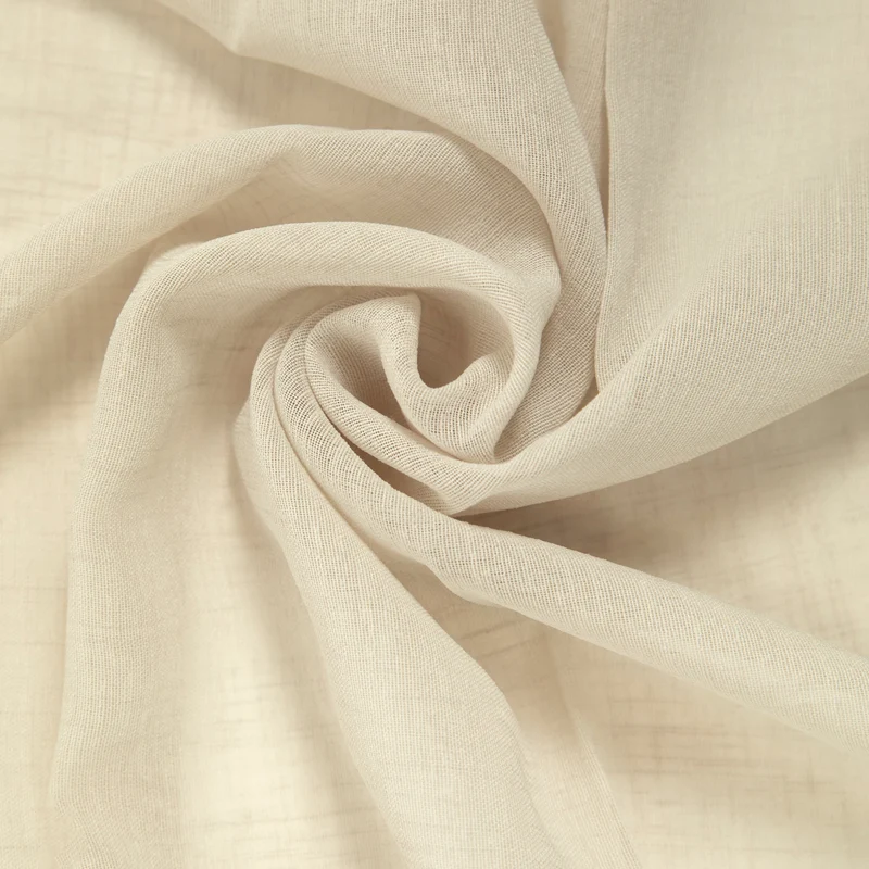 Tejido para cortinas con rayas - Beige Claroo