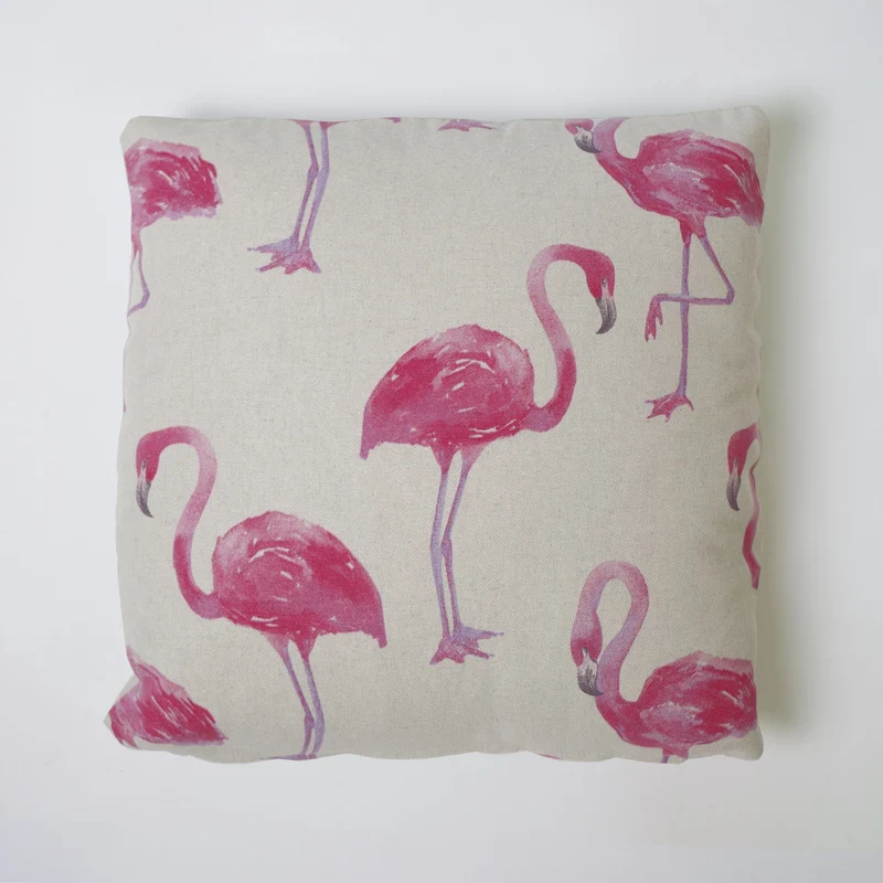 Funda de cojín 43x43 loneta estampada fantasía
