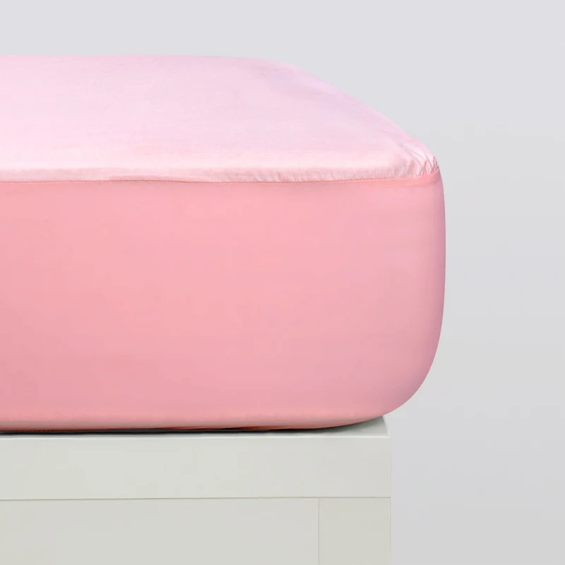 Sábanas bajeras punto algodón orgánico rosa