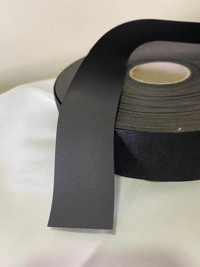 Cinta de Felpa para Tapetes de Automóvil - Negro | Rollo 40m