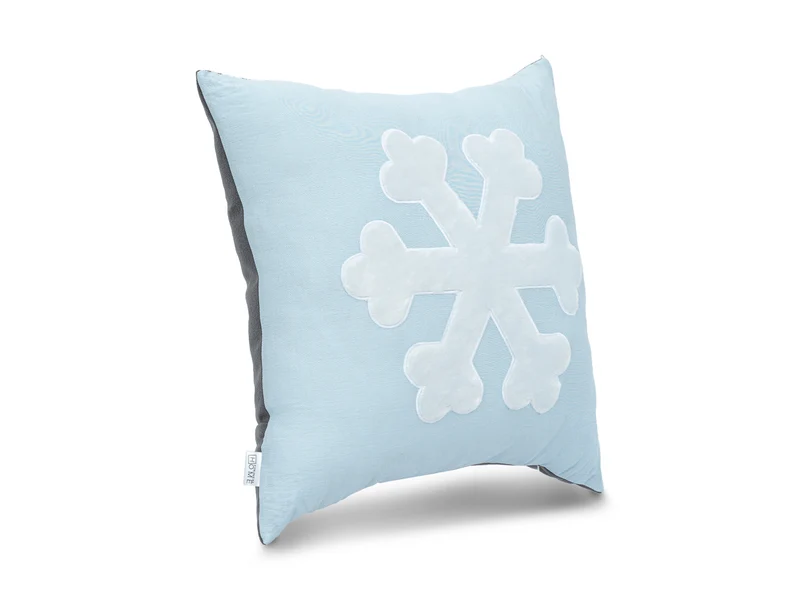 Cojin Navidad Winter Copo Celeste Cuadrado Pequeño