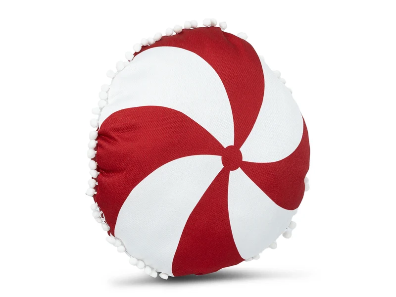 Cojin Navidad Candy Rojo y Blanco Forma Pequeño