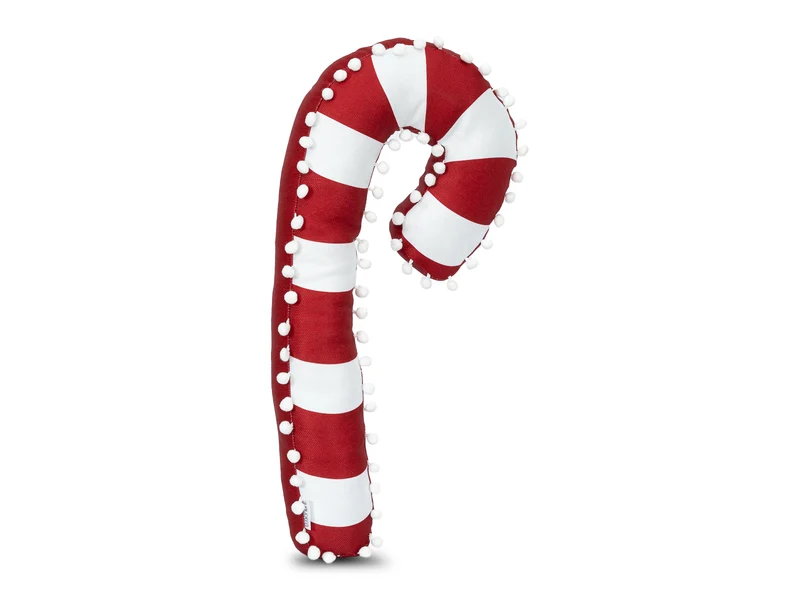 Cojin Navidad Baston Rojo y Blanco Forma Mediano