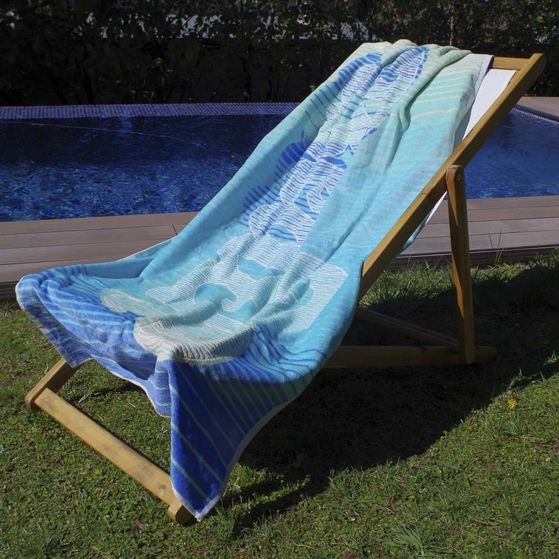 Toalla playa velour beach blue