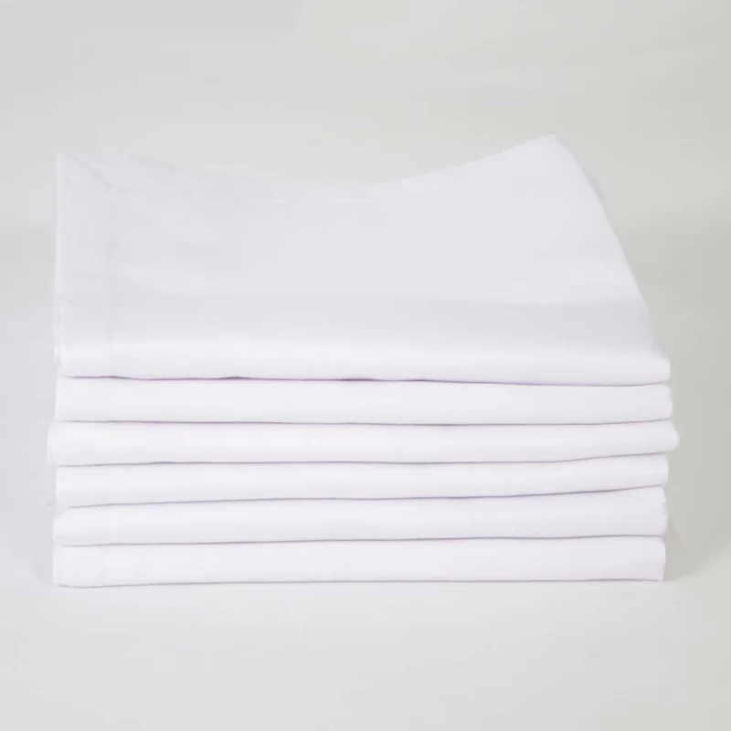 Pack 6 manteles satén blanco hostelería